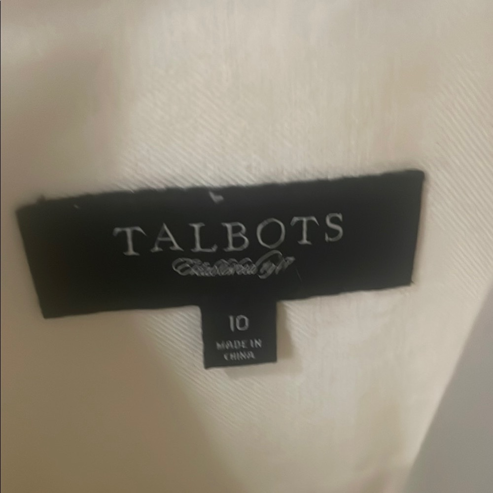 Talbots Cream Belted Jacket - Picture 3 of 3